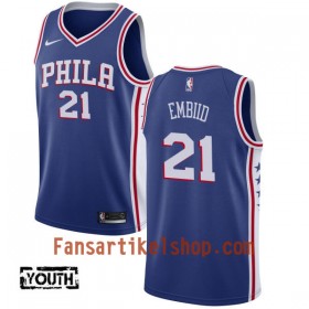 NBA Philadelphia 76ers Trikot Joel Embiid 21 Nike 2017-18 Blau Swingman - Kinder